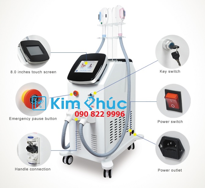 máy triệt lông OPT 2 tay cầm KP-C04